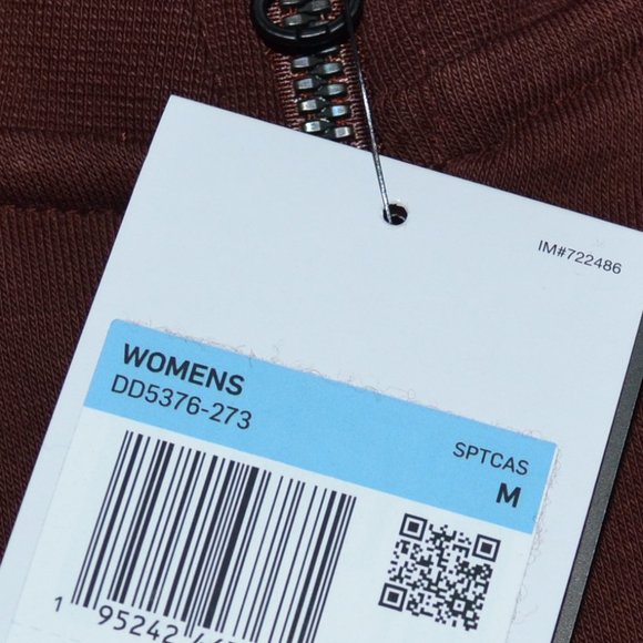 NWT Nike Essential Sportswear Brown Oversized Zip-up Fleece Sweatshirt Women M - Picture 4 of 5